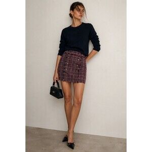 Court & Rowe Belle Noel Tweed Plaid Mini Skirt M